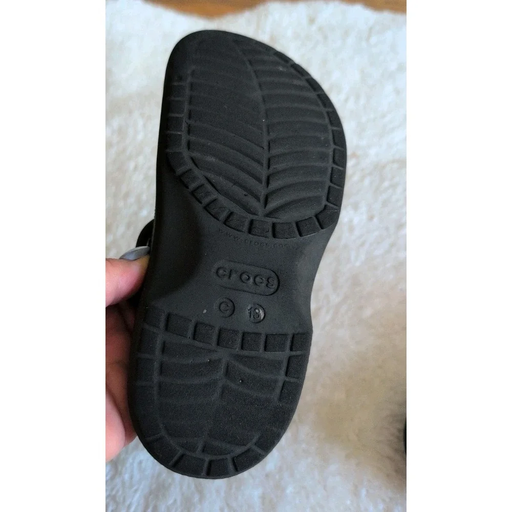 Crocs Classic Shoes Size C 13 Clogs Black Young Boys Or Girls GUC